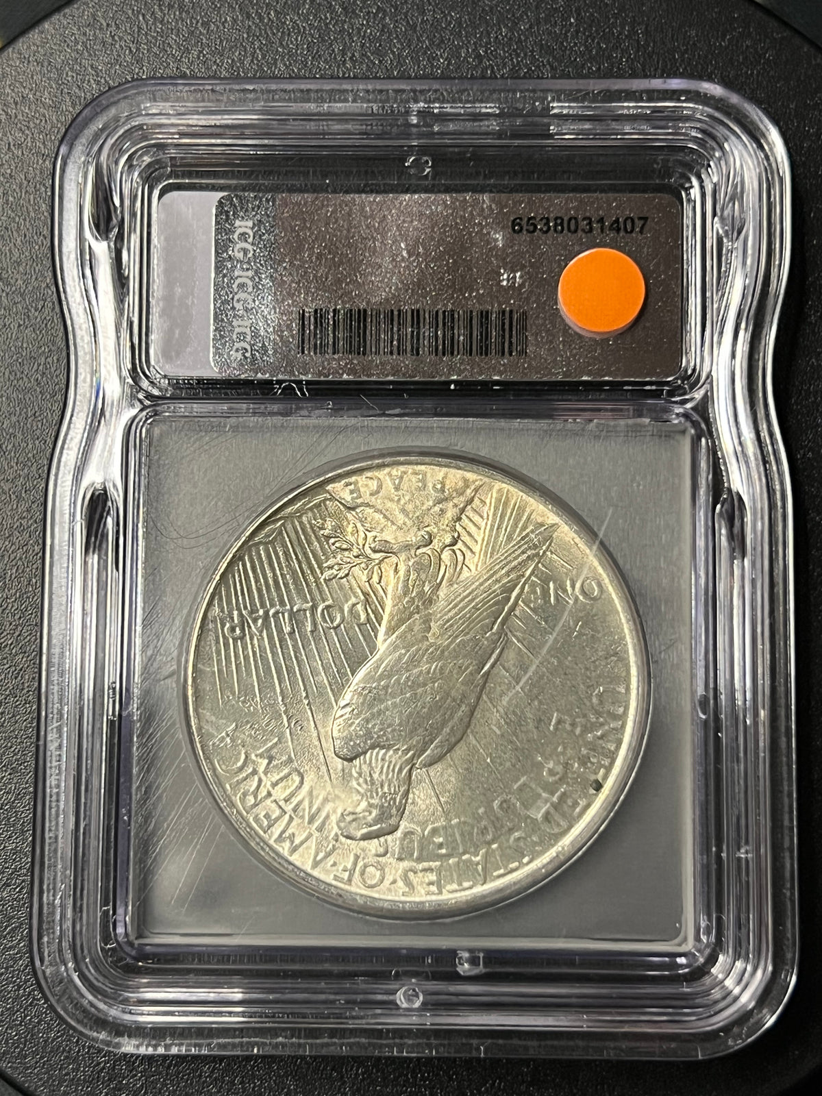 1924 Peace Silver Dollar – ICG MS62 Graded Slab