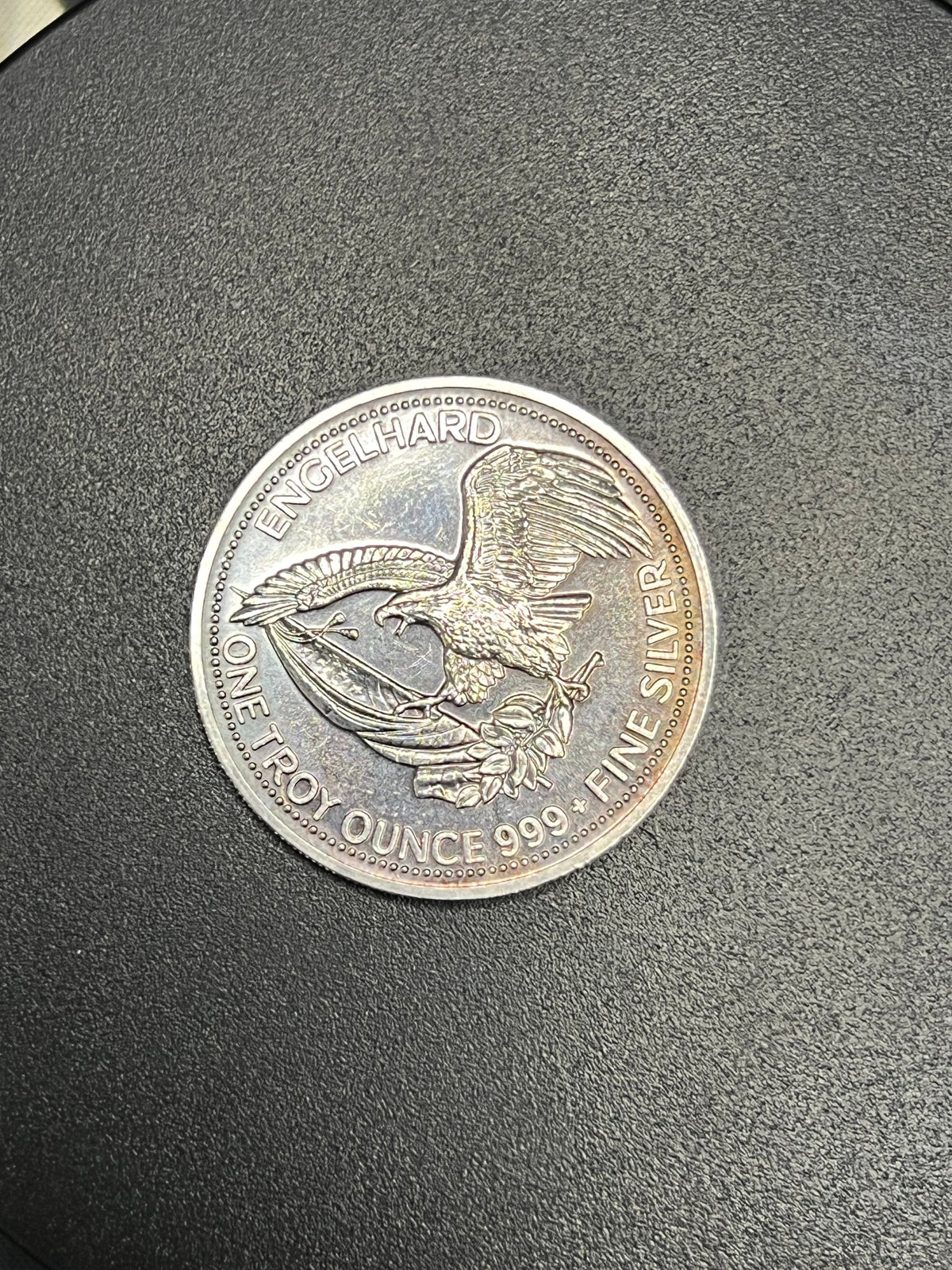 1985 Engelhard "The American Prospector" 1 Troy Oz .999+ Fine Silver Round (American Eagle Back)