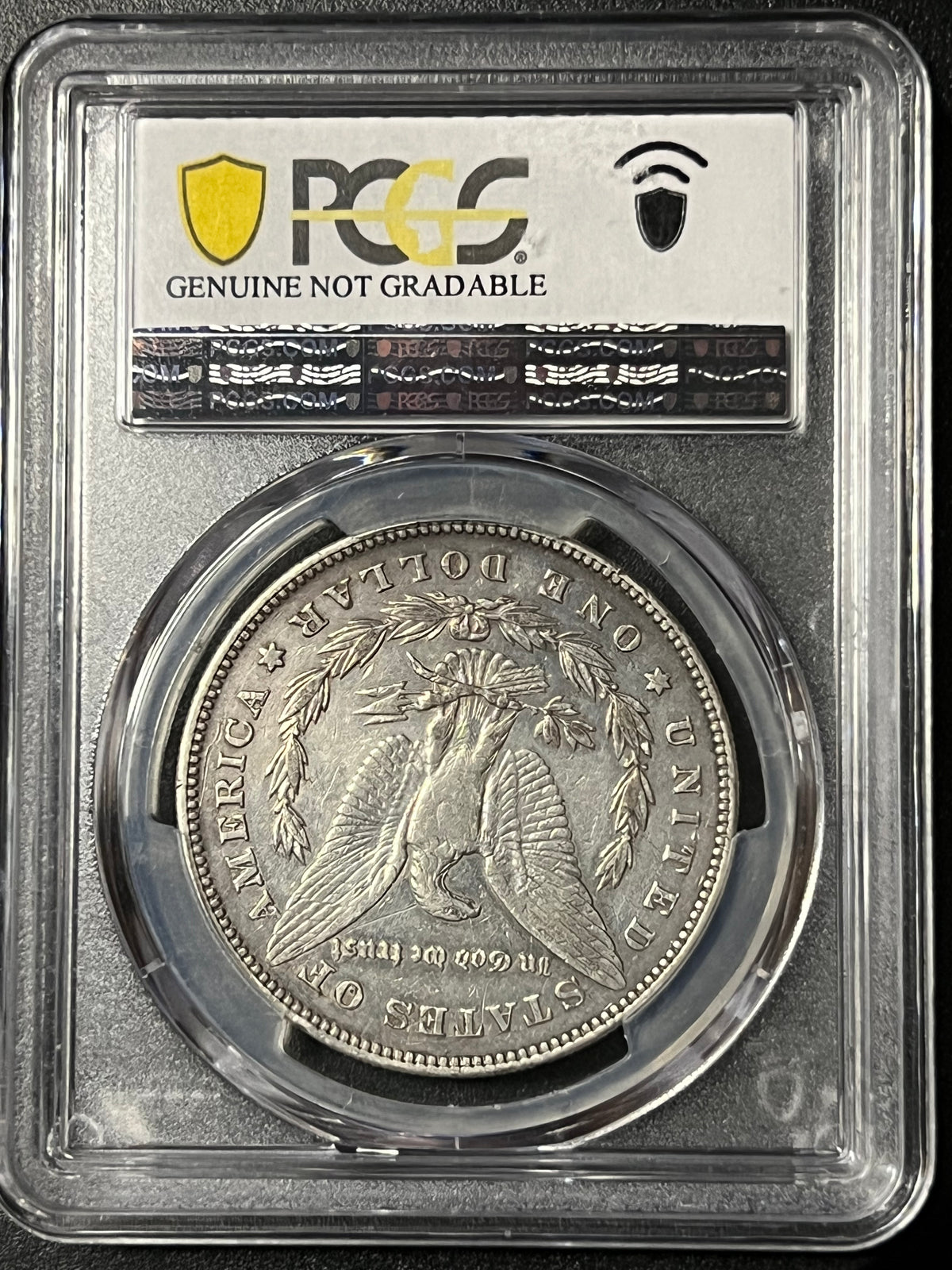 1878 7TF Morgan Silver Dollar — PCGS Genuine (Cleaned-VF Detail, Reverse of 1878)