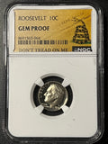 Roosevelt Dime – NGC Gem Proof ("Don't Tread On Me" Gadsden Label)