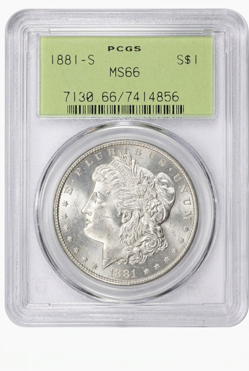 1881-S Morgan Silver Dollar – PCGS MS66