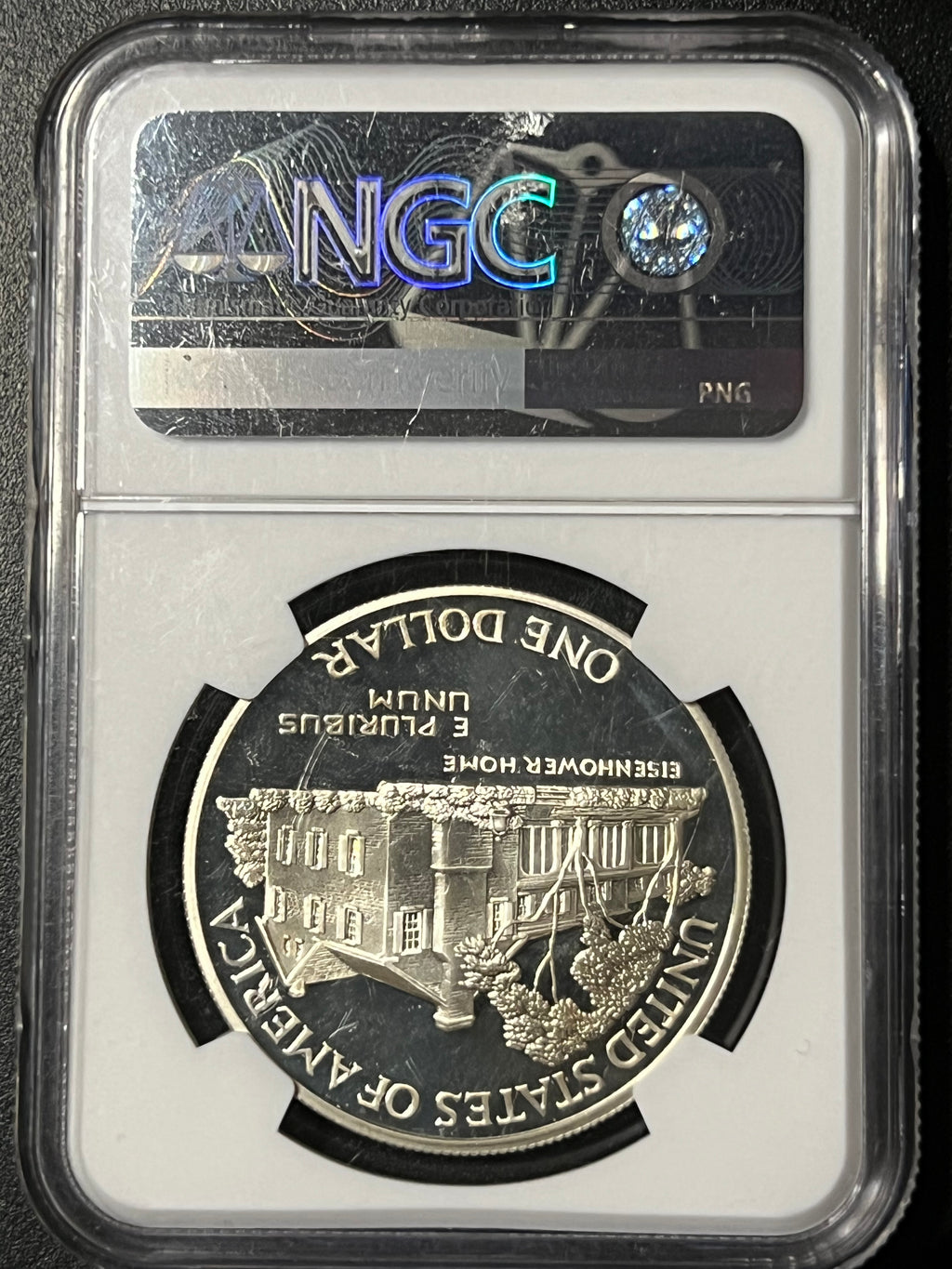 1990-P Eisenhower Centennial Silver Dollar – NGC PF 69 Ultra Cameo
