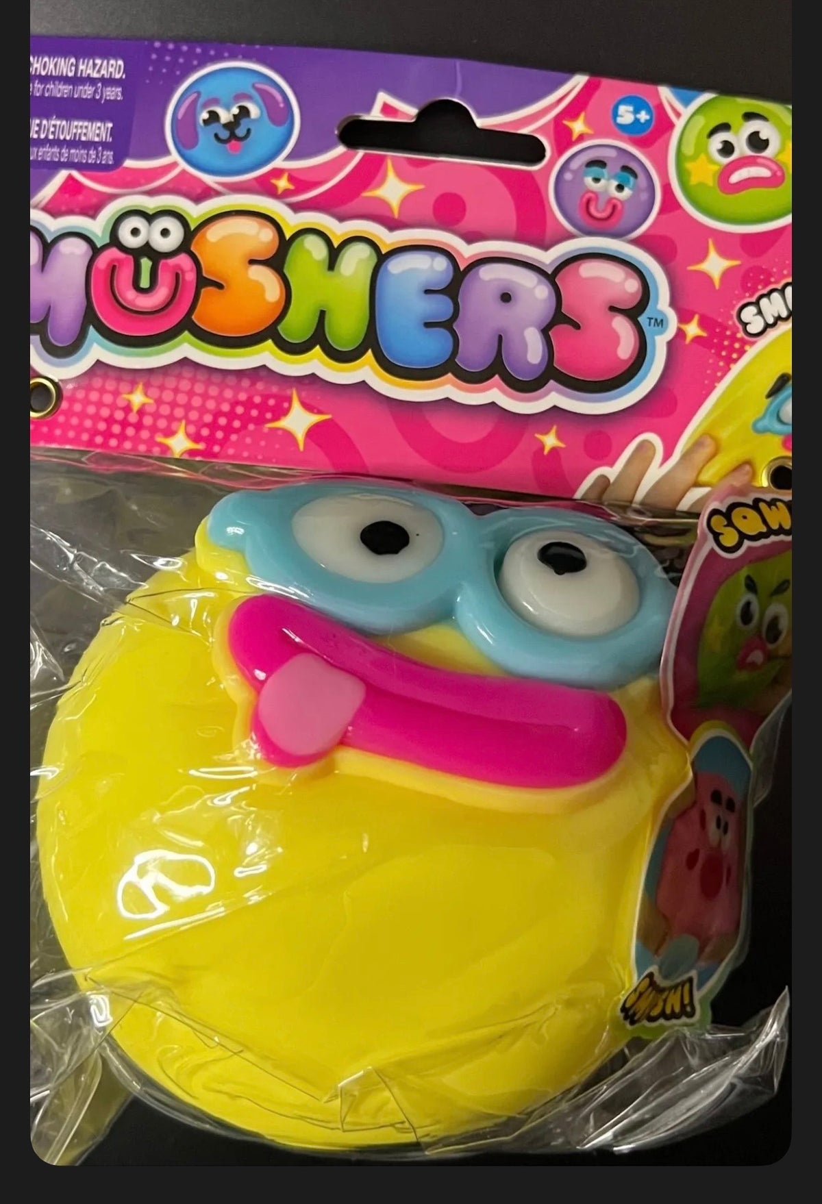 ORB Smushers Deformable Face Squishy Toy — Yellow Emoji Character