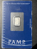 PAMP Suisse Lady Fortuna 1 Gram .9995 Fine Platinum Bar (Assayed in CertiCard)