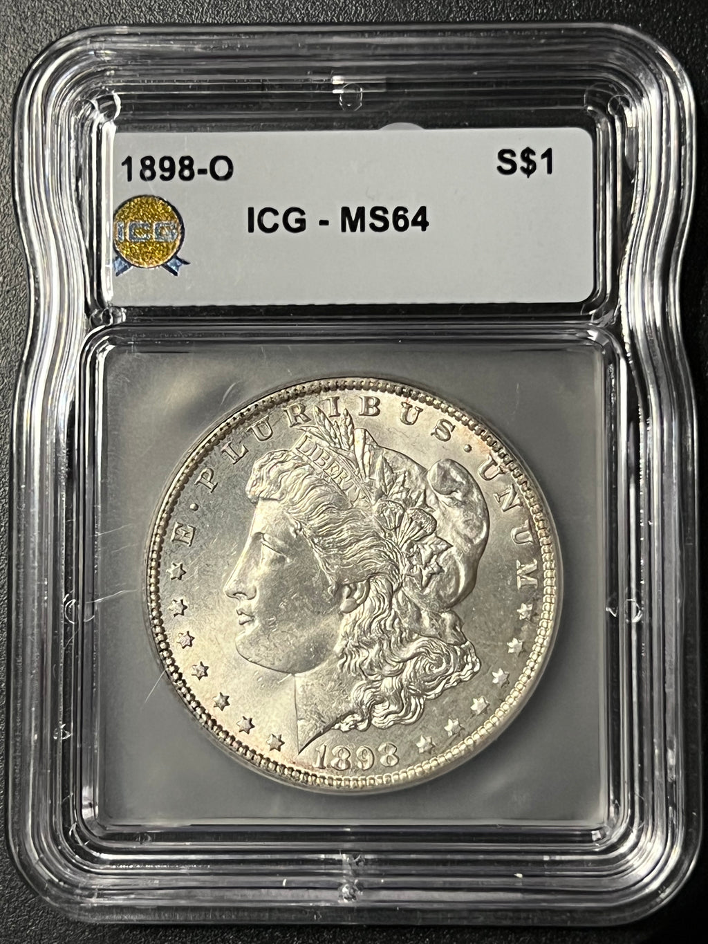 1898-O Morgan Silver Dollar — ICG MS64