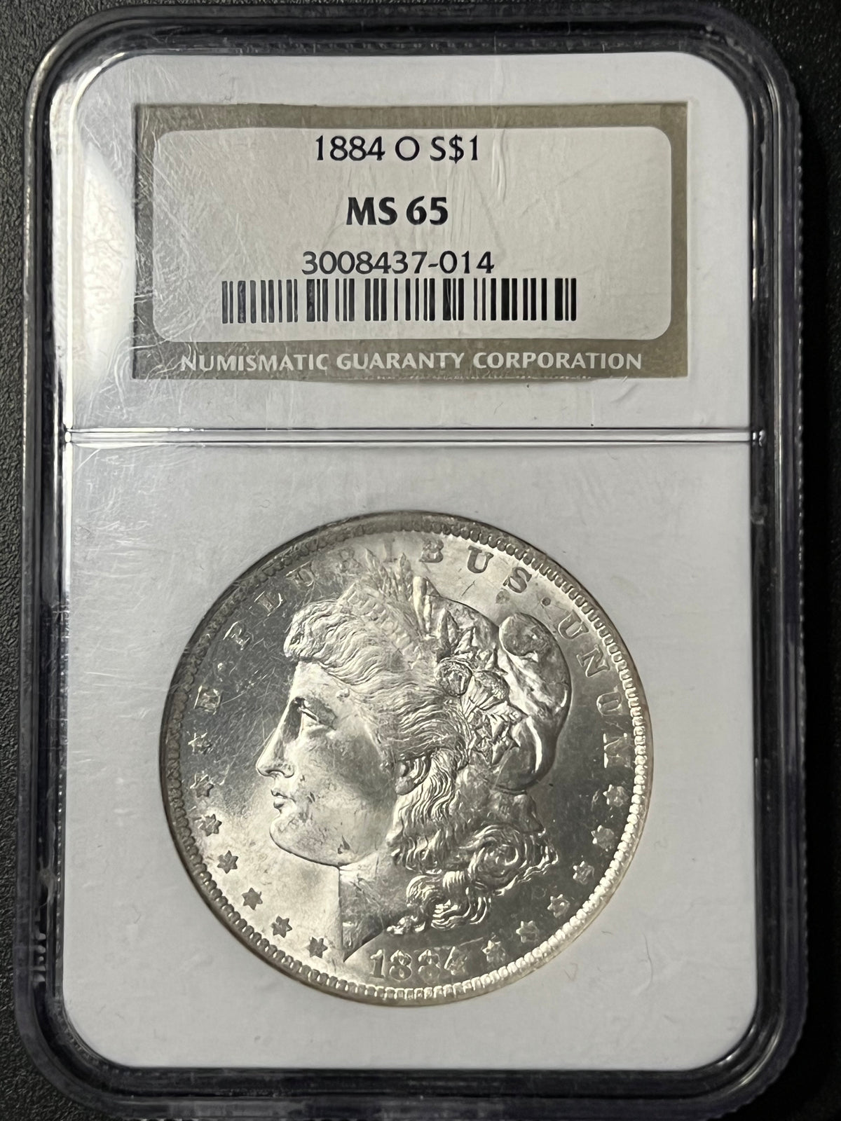 1884-O Morgan Silver Dollar $1 — NGC MS 65 (New Orleans Mint Gem BU)