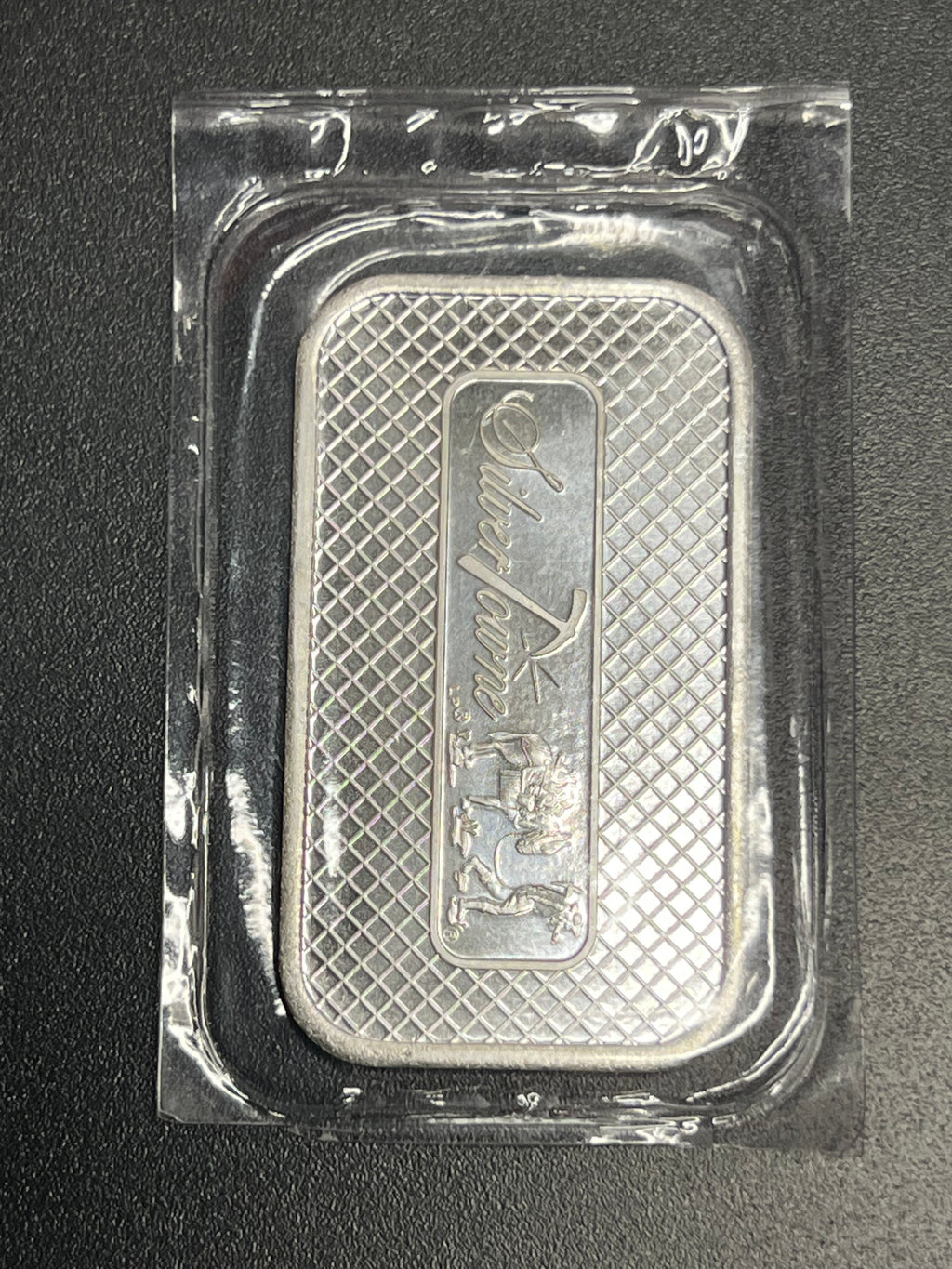 SilverTowne 1 oz .999 Fine Silver Bar – Prospector Design (Sealed in Original Mint Plastic)