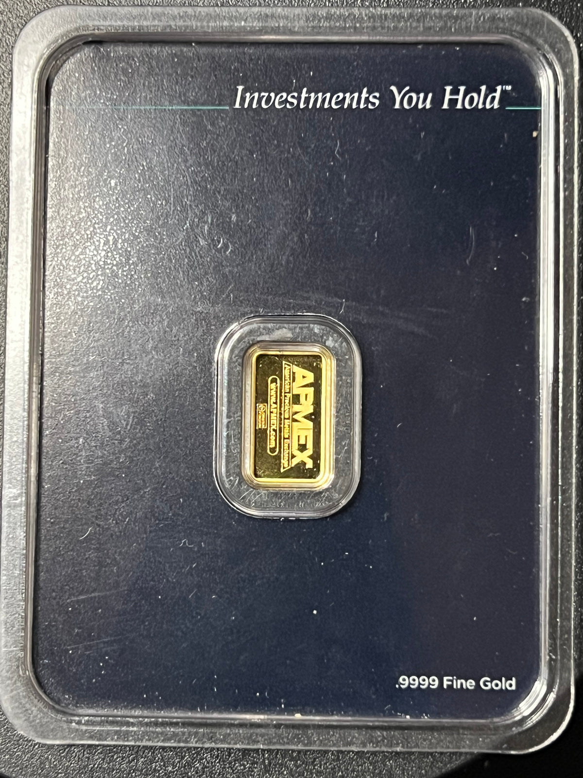 APEX 1 Gram .9999 Fine Gold Bar (Assayed in CertiCard)