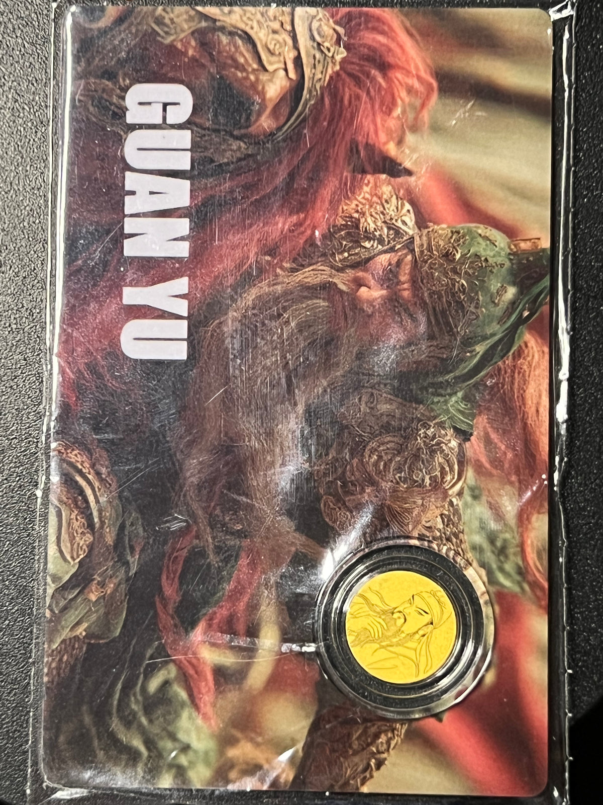 2026 Republic of Liberia 12 Dollars "Guan Yu" 1/1000 oz Gold Coin — Carded Prooflike Issue