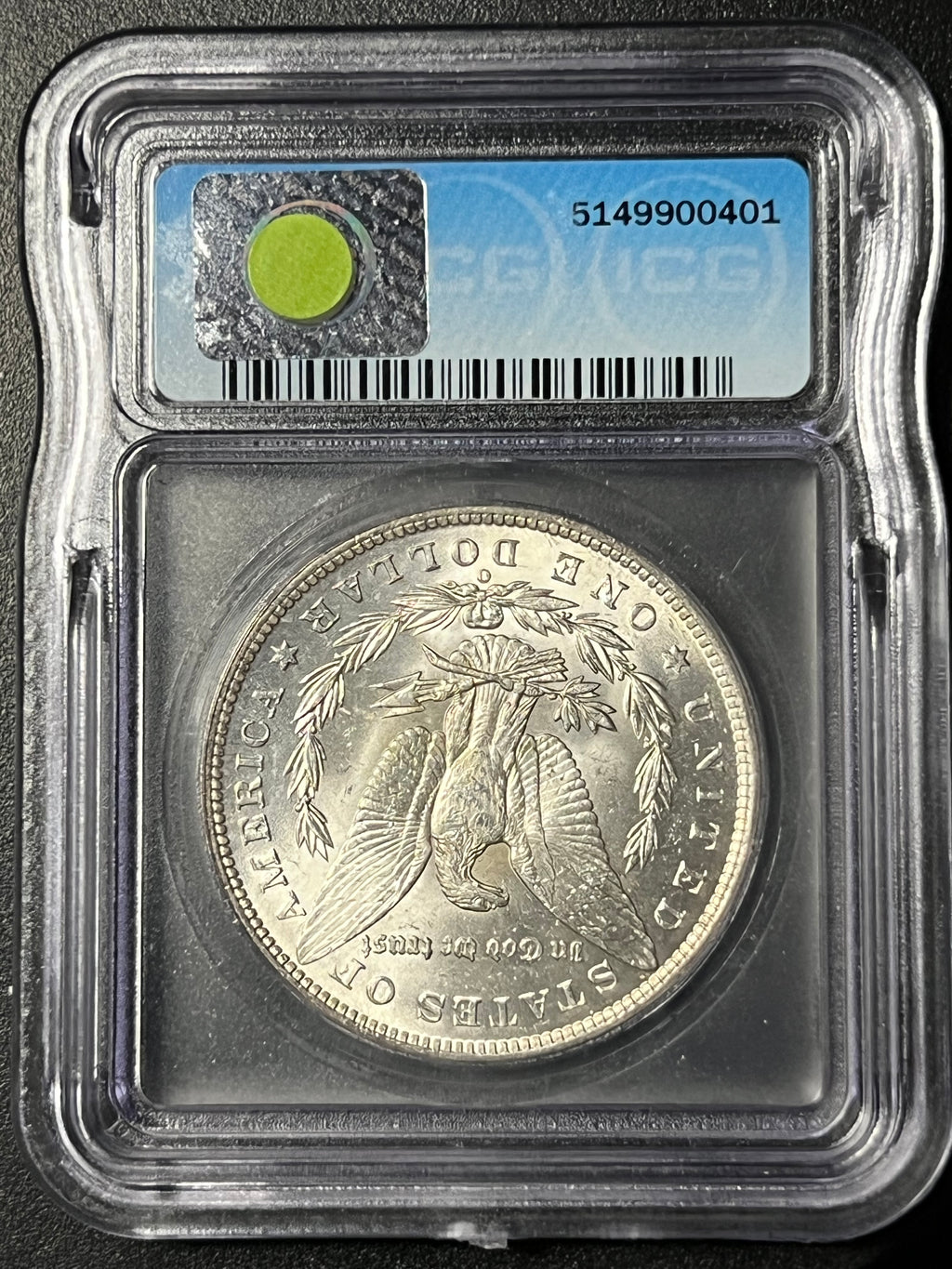 1885-O Morgan Silver Dollar — ICG MS64