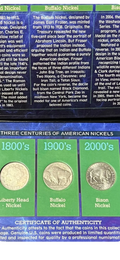 "Three Centuries of American Nickels" 3-Coin Collector Set