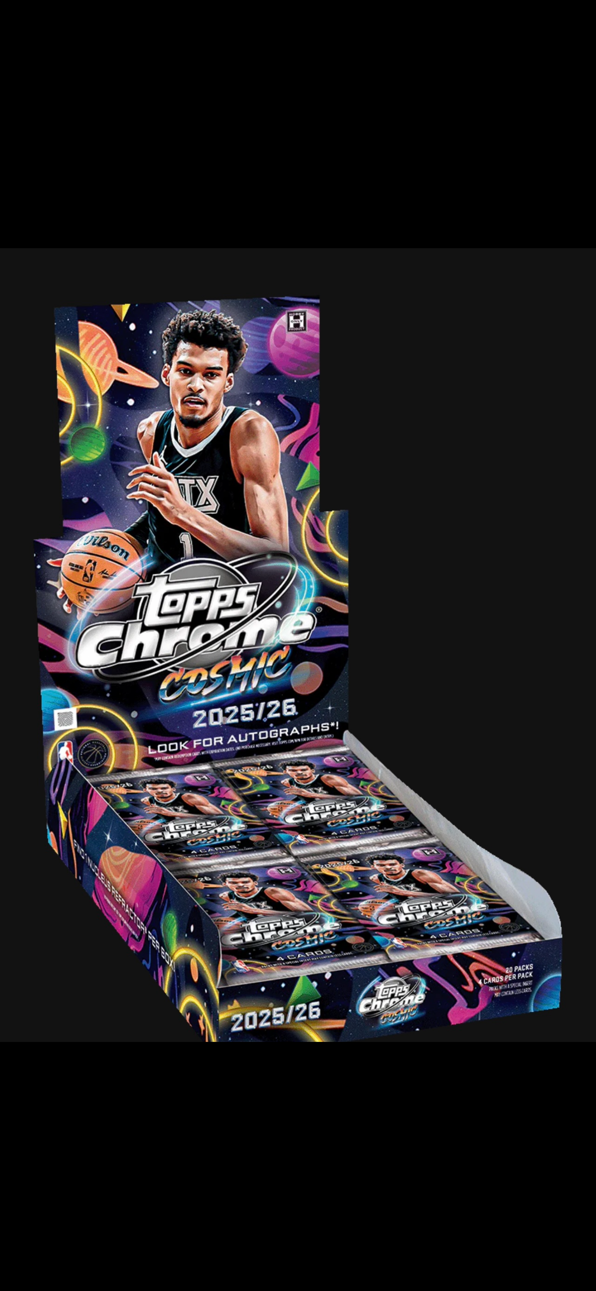 2025/26 Topps Chrome Cosmic Basketball Hobby Box — Factory Sealed