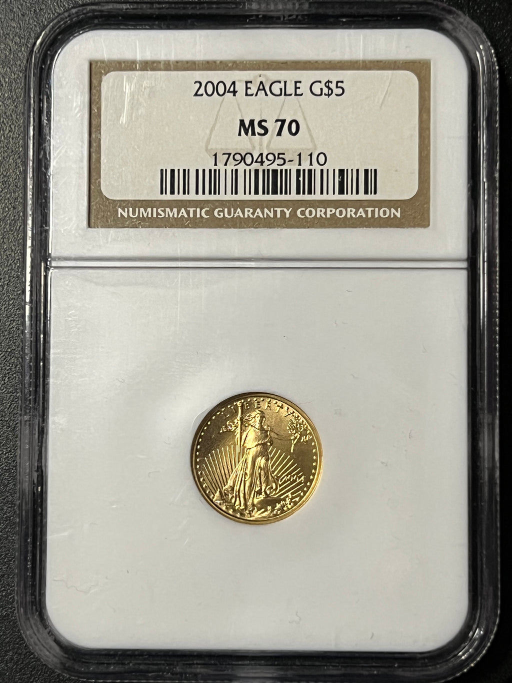 2004 $5 American Gold Eagle — NGC MS70 (Certified Slab)