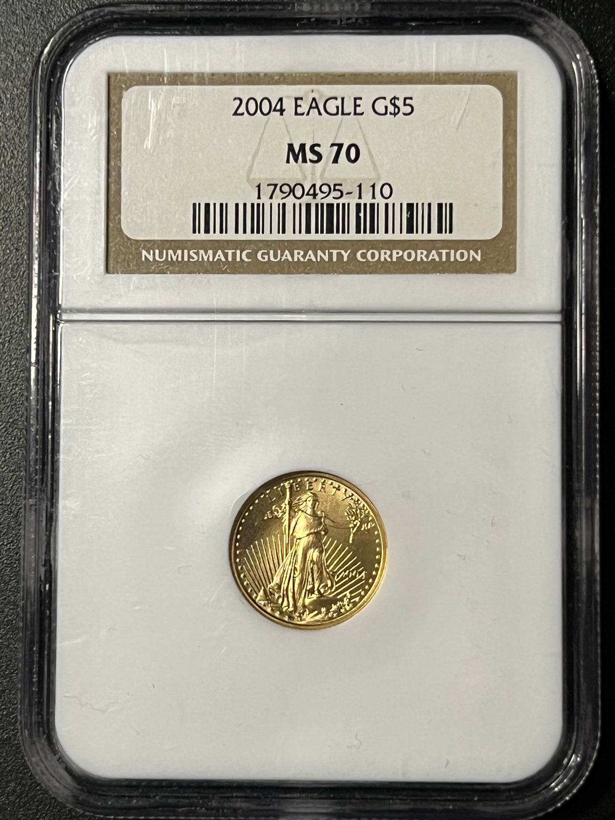 2004 $5 American Gold Eagle — NGC MS70 (Certified Slab)