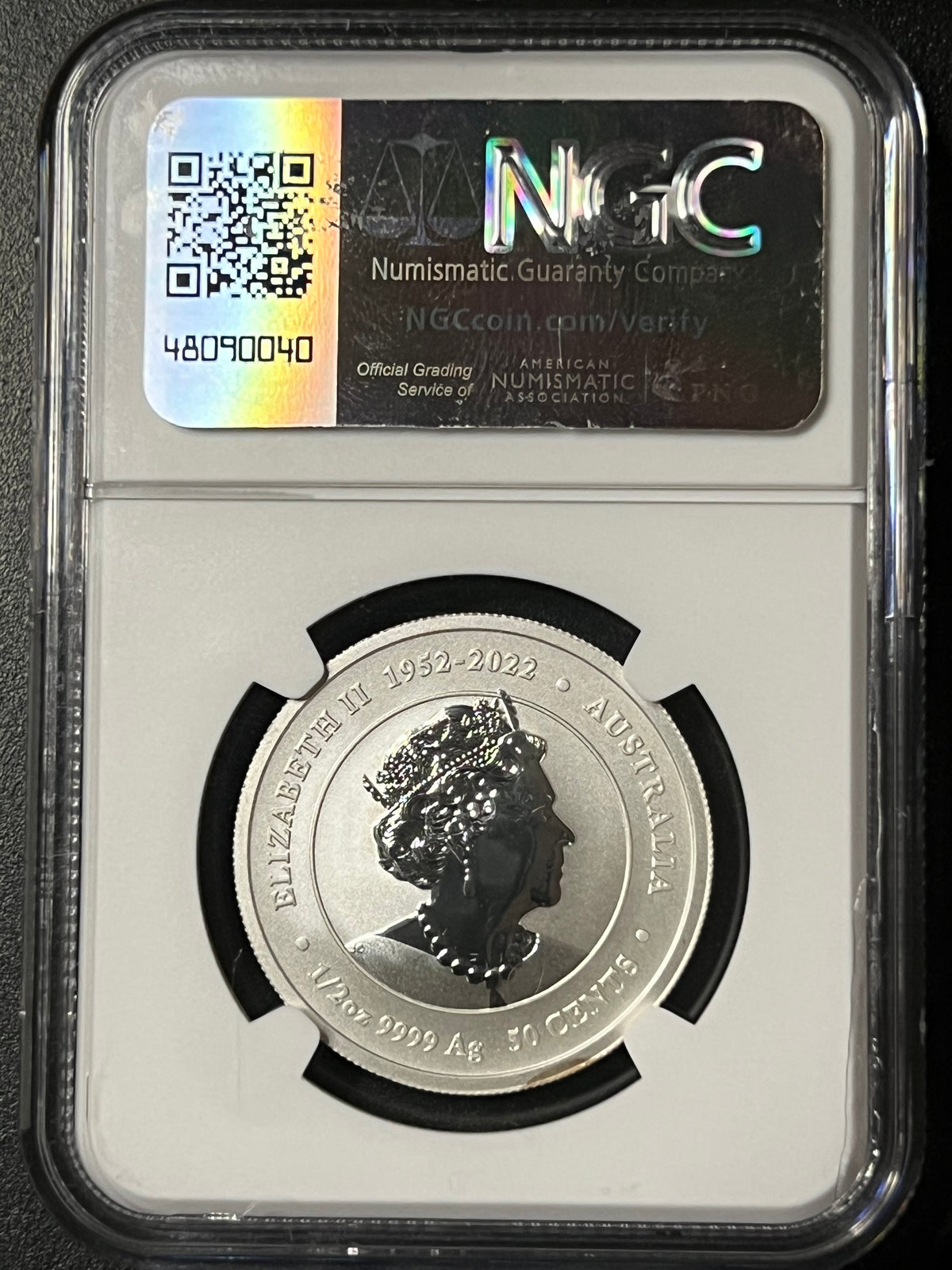 2024 P125 Australia 50c Year of the Dragon Silver Coin — NGC MS70 (Special Red Dragon Label, Certified Slab)