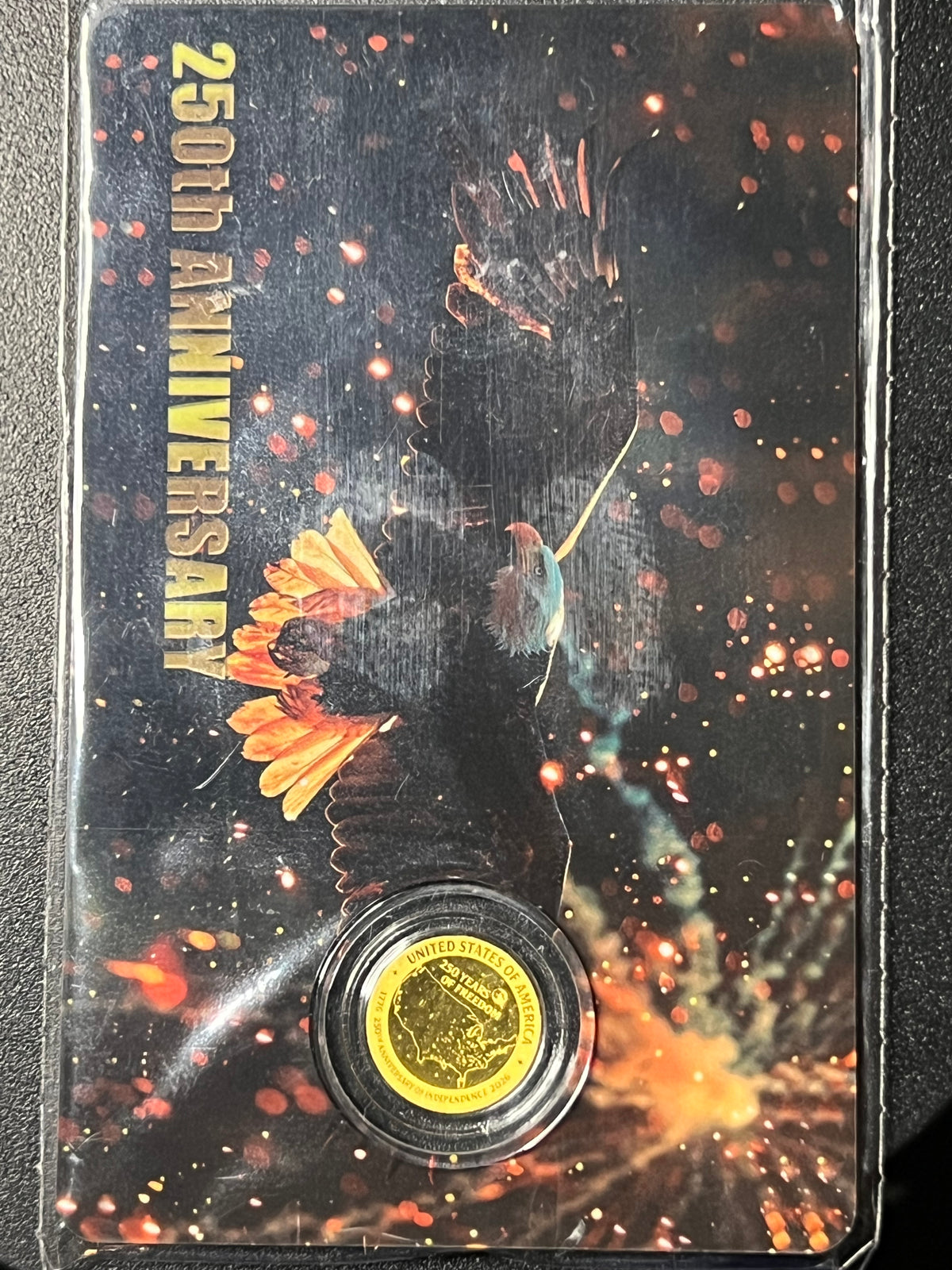 2026 Niue 50 Cents "250th Anniversary of Independence / United States" 1/1000 oz Gold Coin — Carded Prooflike Issue