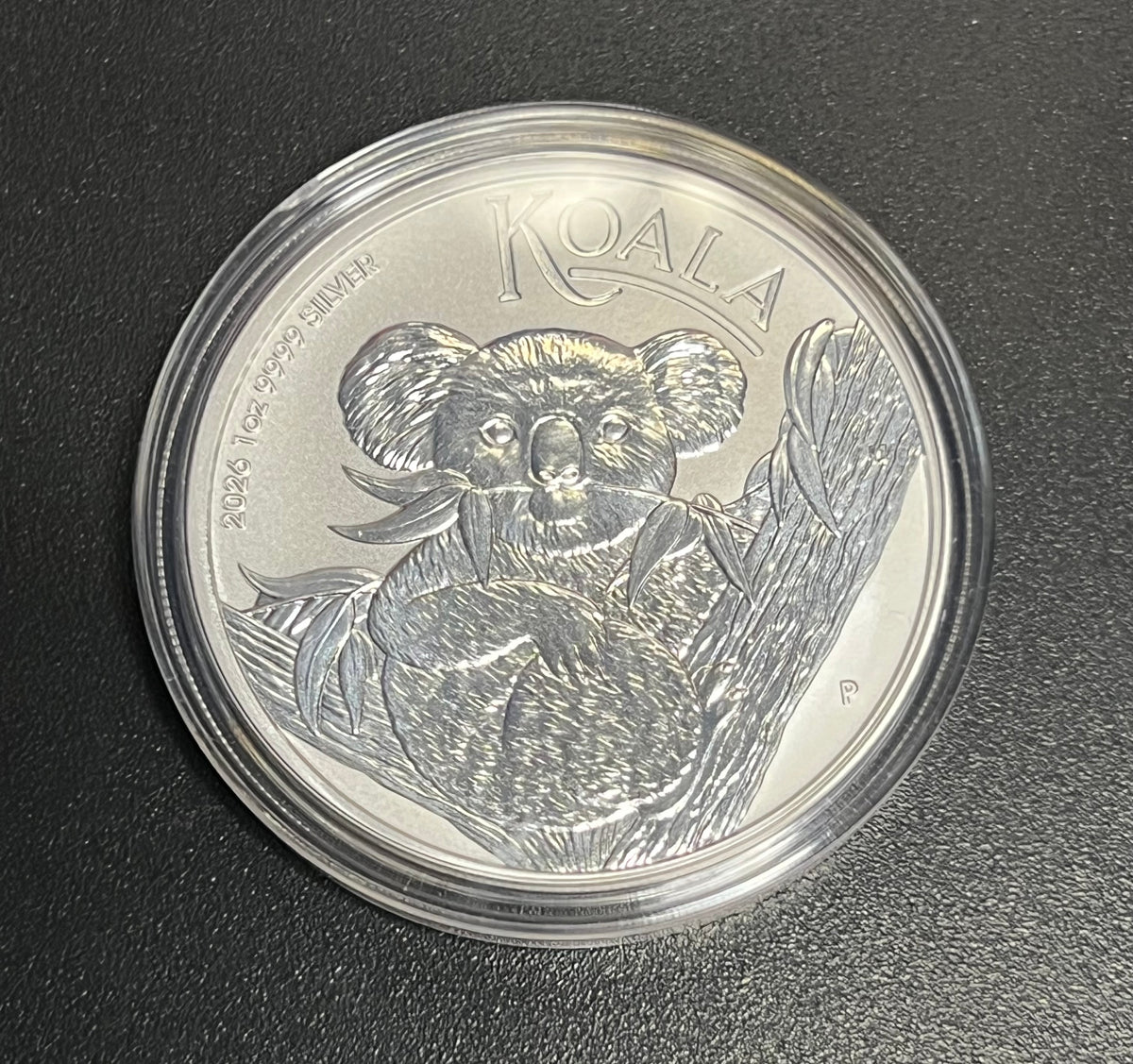 2026 Australia 1 oz Silver Koala – .9999 Fine bullion Coin (BU in Protective Capsule)