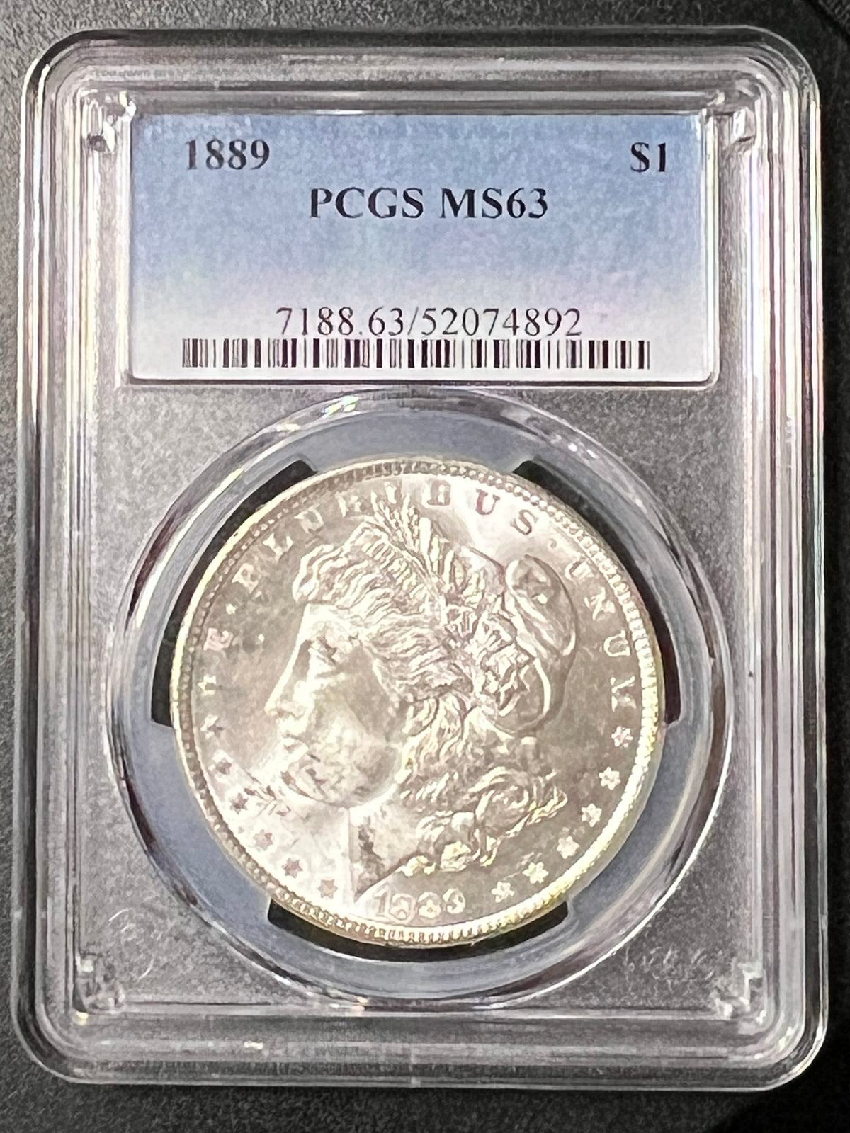 1889 Morgan Silver Dollar — PCGS MS63