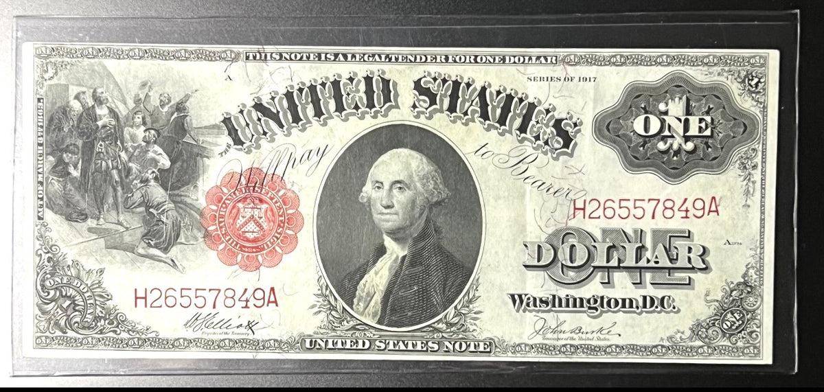 1917 $1 Legal Tender Note – "Sawhorse" / "Horseblanket" Large Size Note