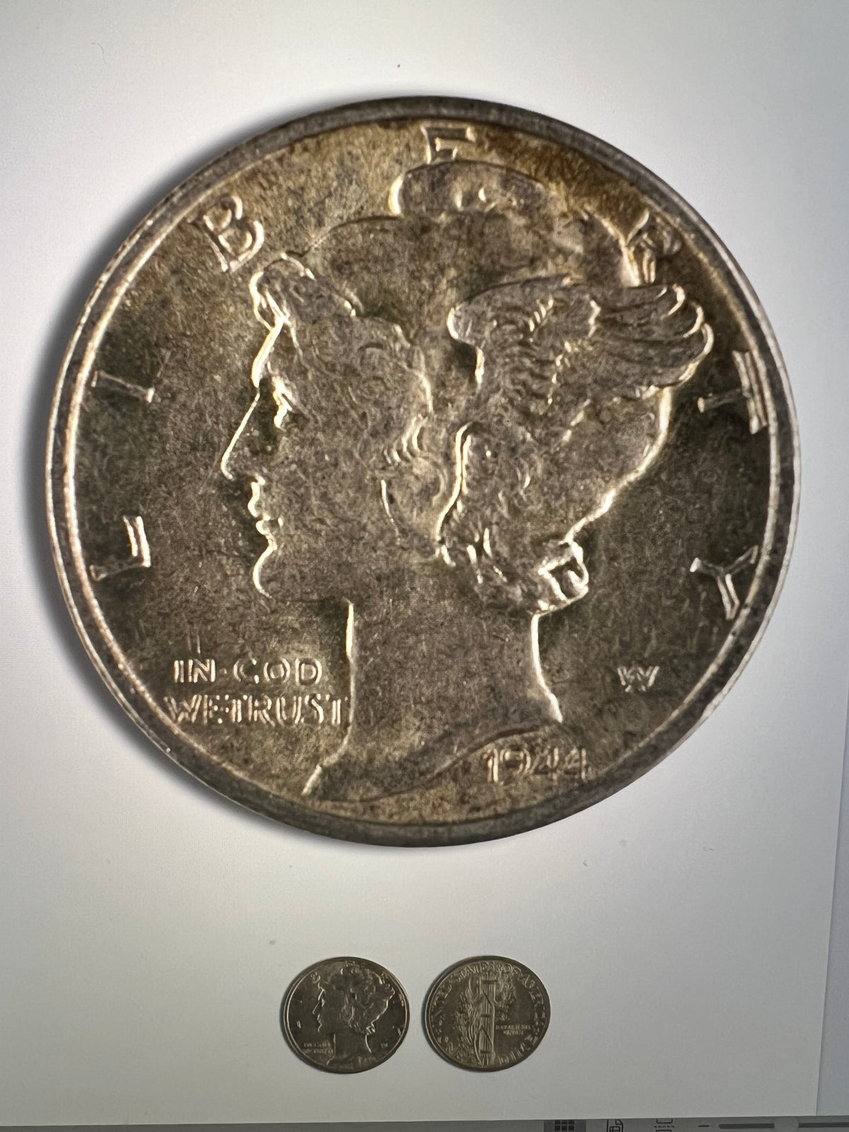 Mercury Head "Winged Liberty" Silver Dime – About Uncirculated (AU)