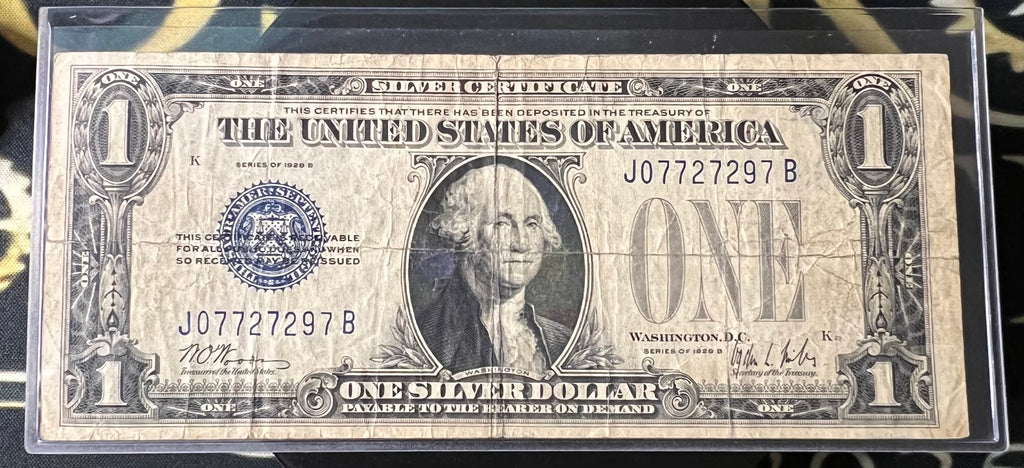 Series 1928D $1 Silver Certificate - "Funny Back" Large "ONE" Note