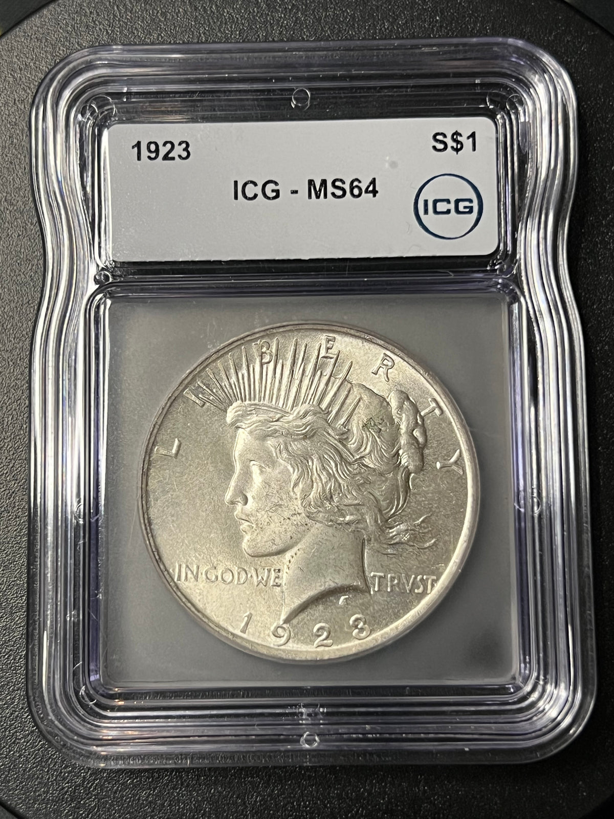 1923 Peace Silver Dollar — ICG MS64
