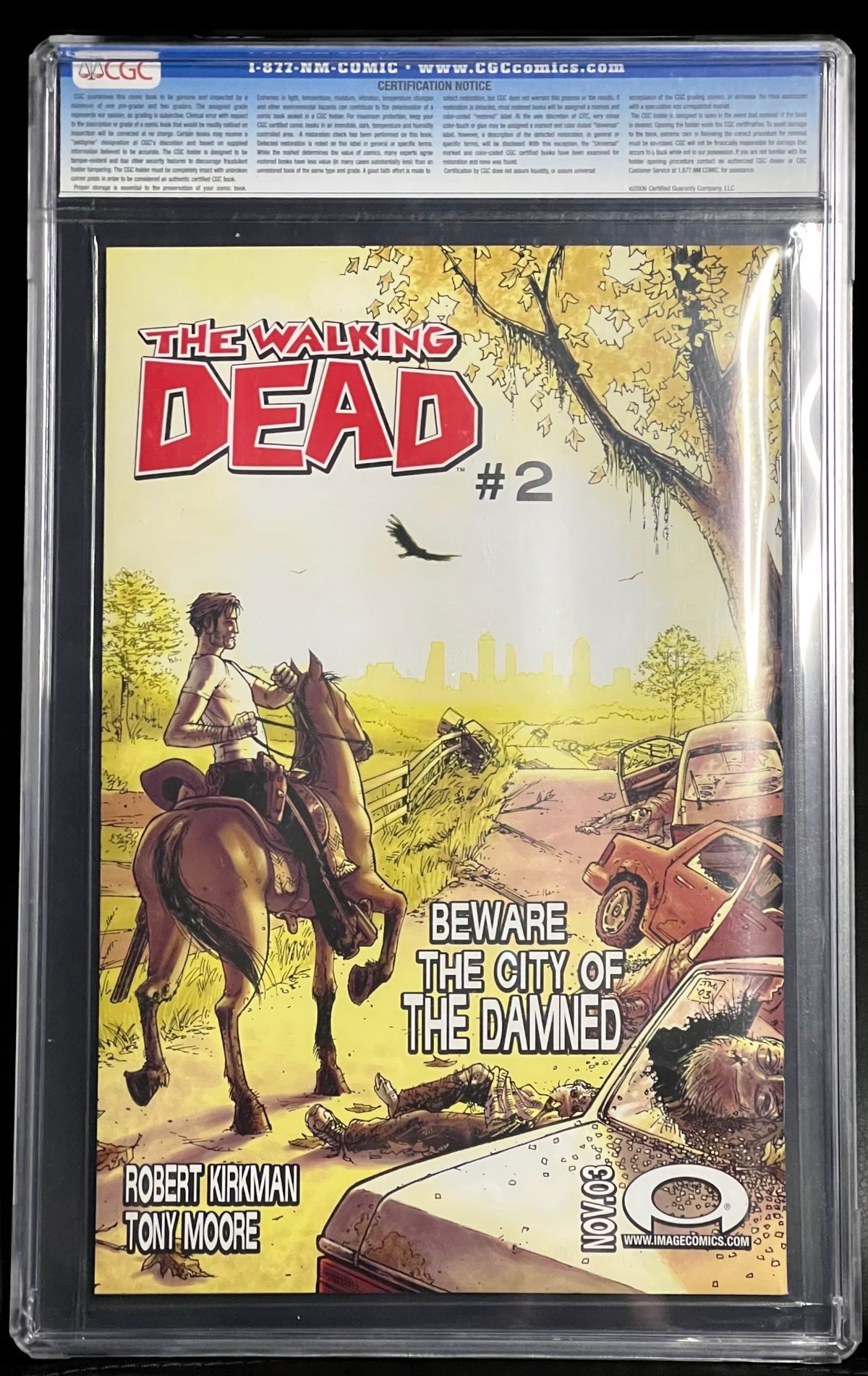The Walking Dead #1 — CGC Universal Grade 9.8 (Rare Black "Mature Readers")