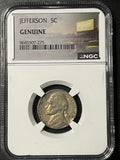 1956 Jefferson Nickel – NGC Genuine (Drive-In Movie Poster Label)