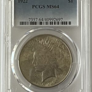 1922 Peace Silver Dollar - PCGS MS64