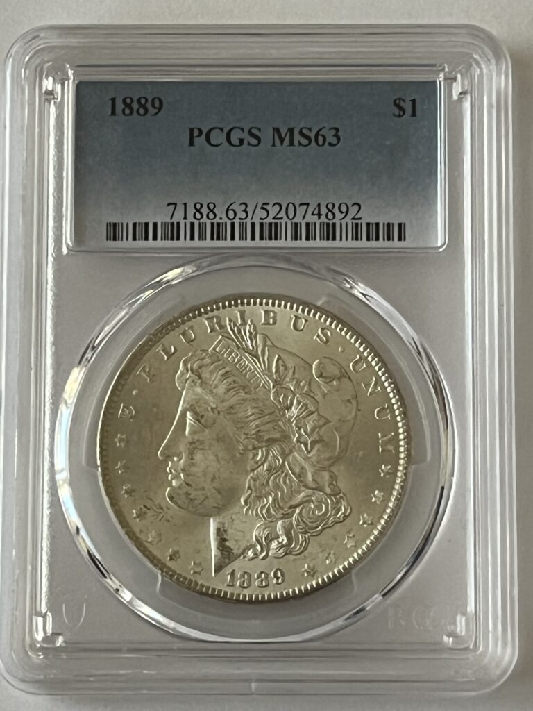 1889 Morgan Silver Dollar - PCGS MS 63