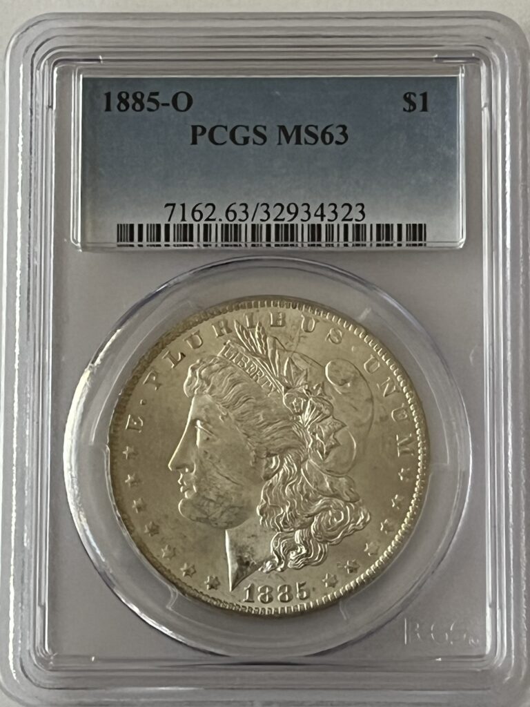 1885-O Morgan Silver Dollar - PCGS MS63