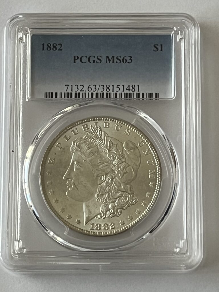 1882 Morgan Silver Dollar - PCGS MS63