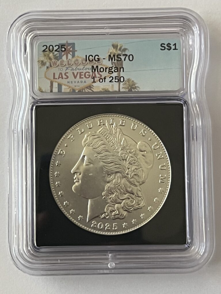 2025 Morgan Silver Dollar – ICG MS70 (Flawless 1 of 250 Las Vegas Special Edition!)