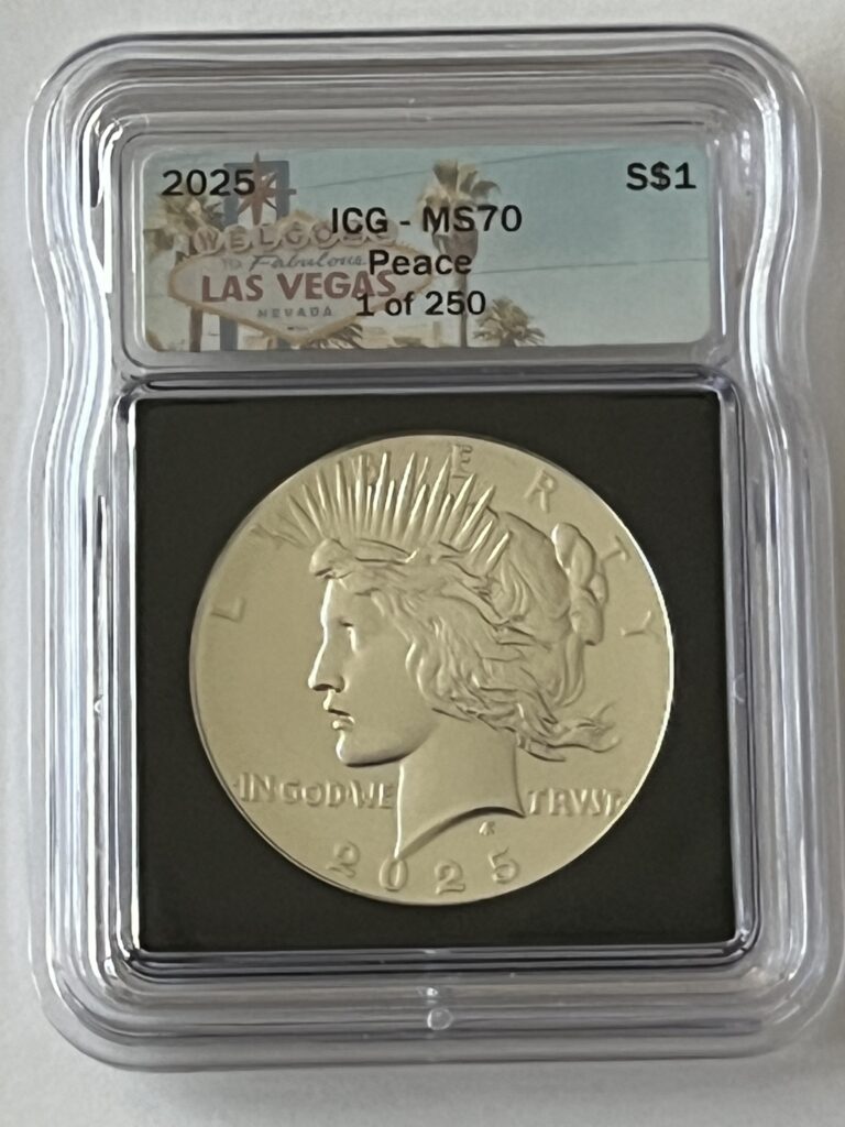 2025 Peace Silver Dollar – ICG MS70 (Flawless 1 of 250 Las Vegas Special Edition!)
