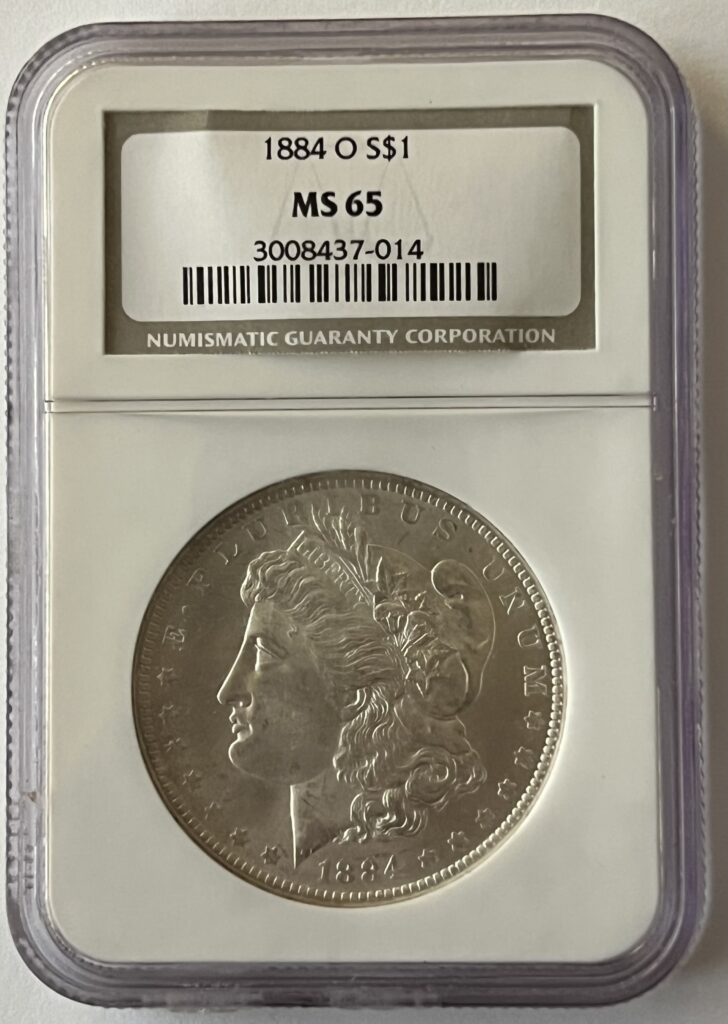 1884-O Morgan Silver Dollar – NGC MS65 (Gem Mint State Perfection!)