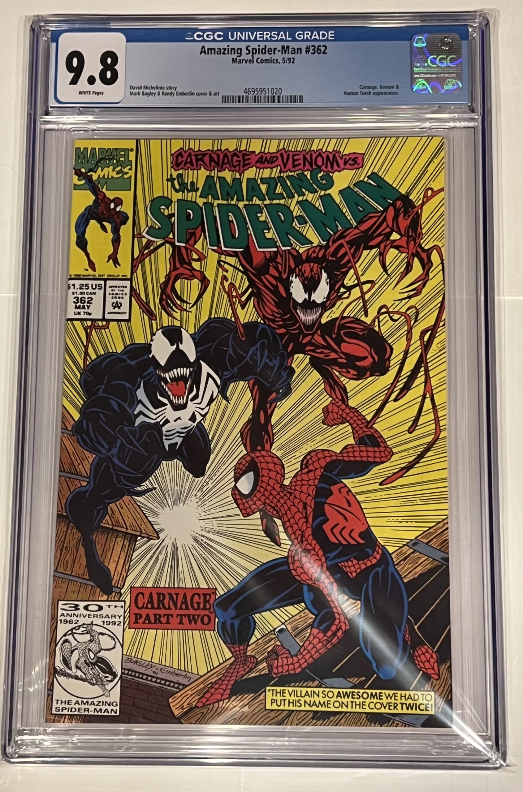Amazing Spider-Man #362 – CGC 9.8 (White Pages)