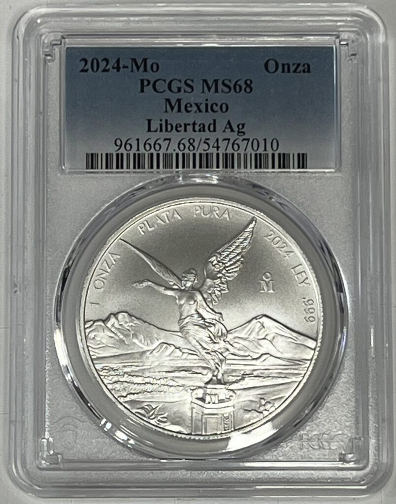 2024 PCGS‑Certified MS68 Mexican Libertad 1 oz Silver Coin