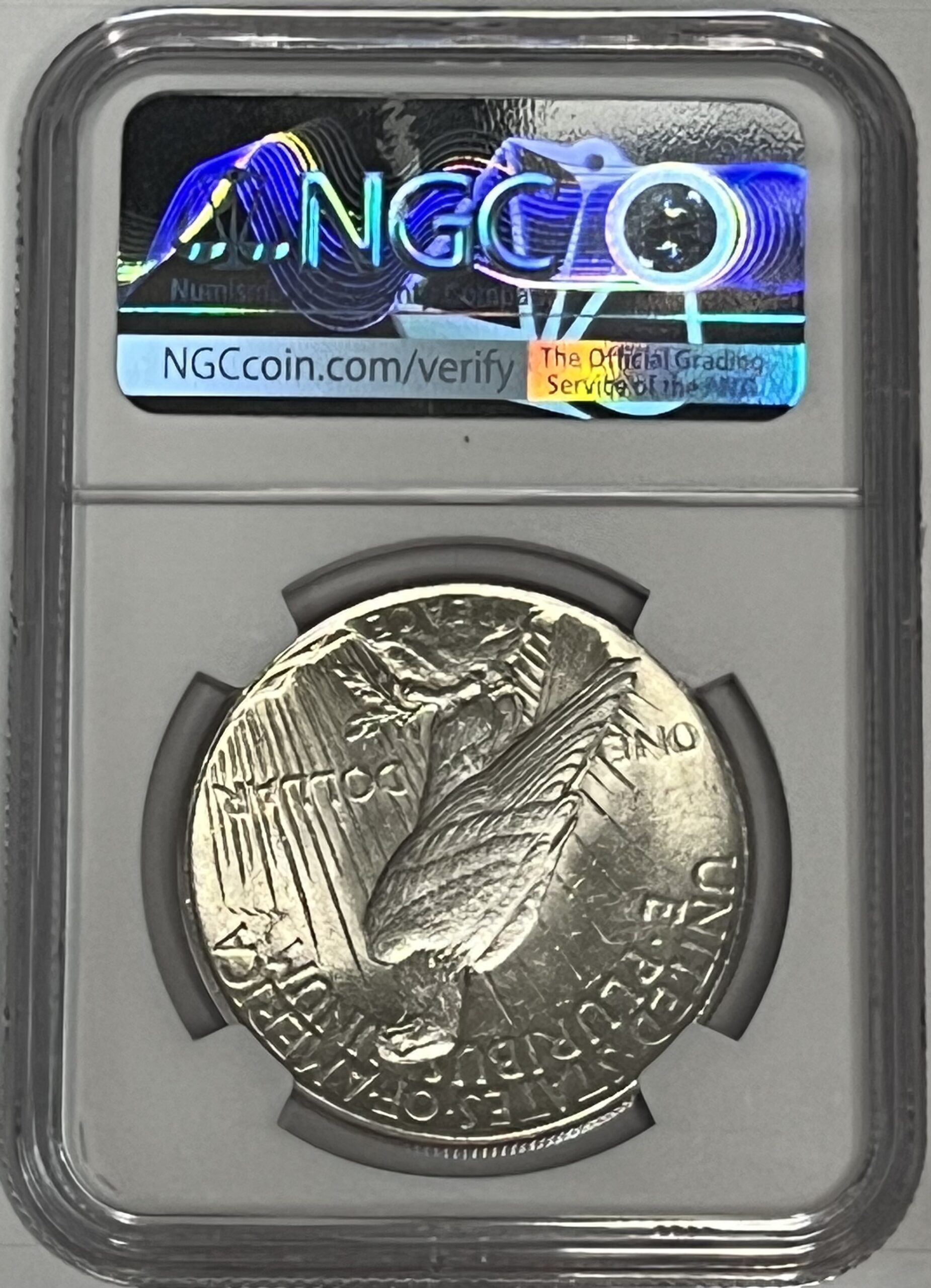 1925 Peace Silver Dollar, certified MS61 by NGC - Image 2