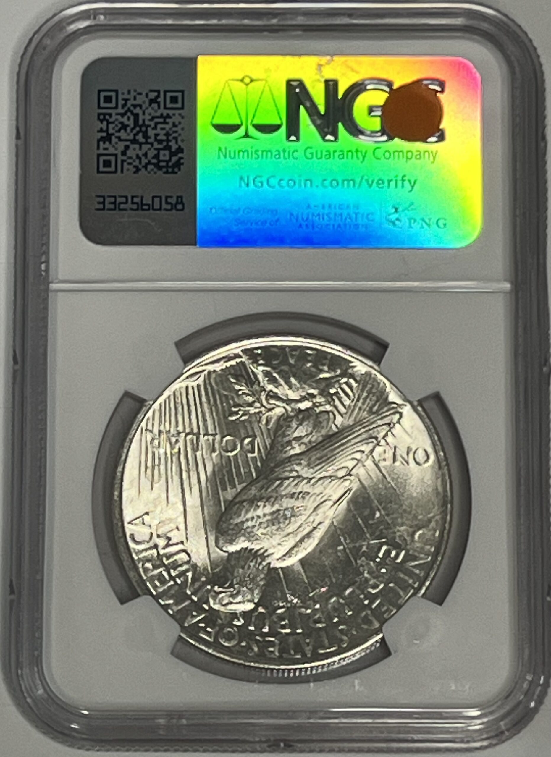 1923 Peace Silver Dollar, certified MS63 by NGC - Image 2