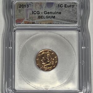 2013 Belgium 1‑Cent Euro – ICG Genuine