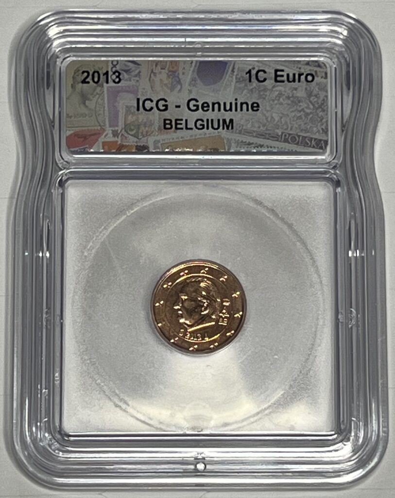 2013 Belgium 1‑Cent Euro – ICG Genuine
